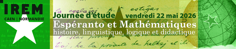 Journée d'étude Espéranto et Mathématiques>